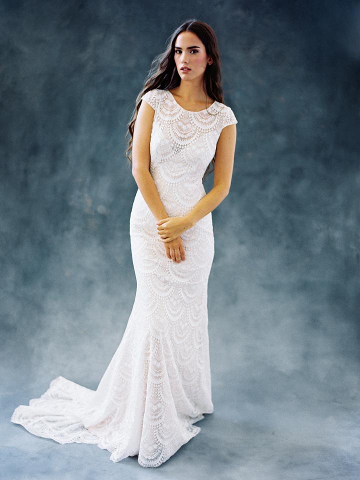 Wilderly Bride By Allure Bridals - F111 Scalloped Lace Bridal Dress