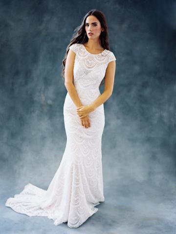 Wilderly Bride By Allure Bridals - F111 Scalloped Lace Bridal Dress