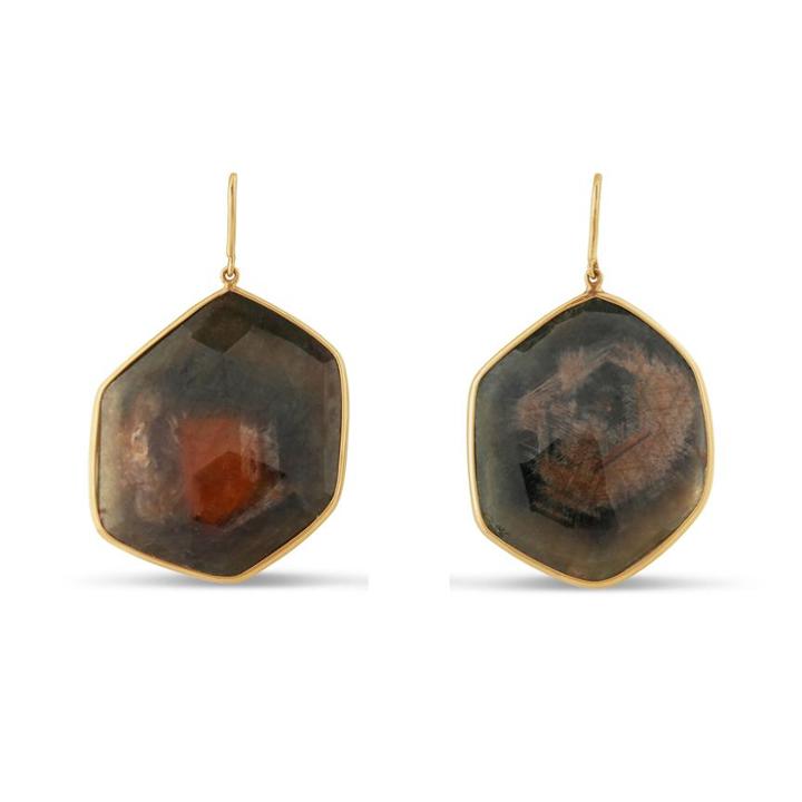 Tresor Collection - Corundum Earring In 18k Yellow Gold