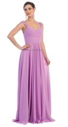 Finely-tucked Sweetheart A-line Long Dress