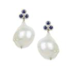 Elizabeth Buenaventura - Nirvana Sapphire Pearl Earrings