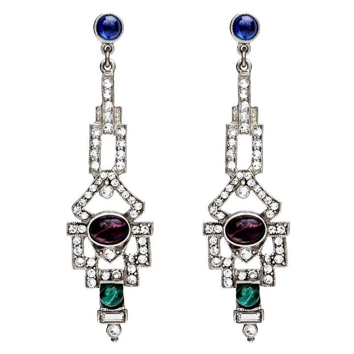 Ben-amun - Velvet Glamour Multi-color Deco Post Earrings