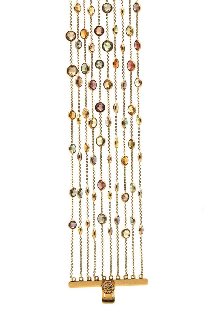 Tresor Collection - 18k Yellow Gold Bracelet With Multicolor Tourmaline