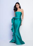 Terani Evening - 1721e4119 Strapless Drape Evening Dress