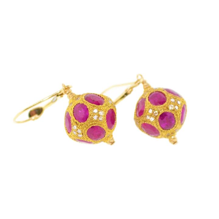 Mabel Chong - The Queen Estate Ruby Earrings-wholesale