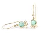 Nina Nguyen Jewelry - Fond Emerald Gold Earrings