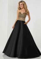 Tiffany Homecoming - 46127 Strapless Bedazzled Sweetheart Mikado Ballgown