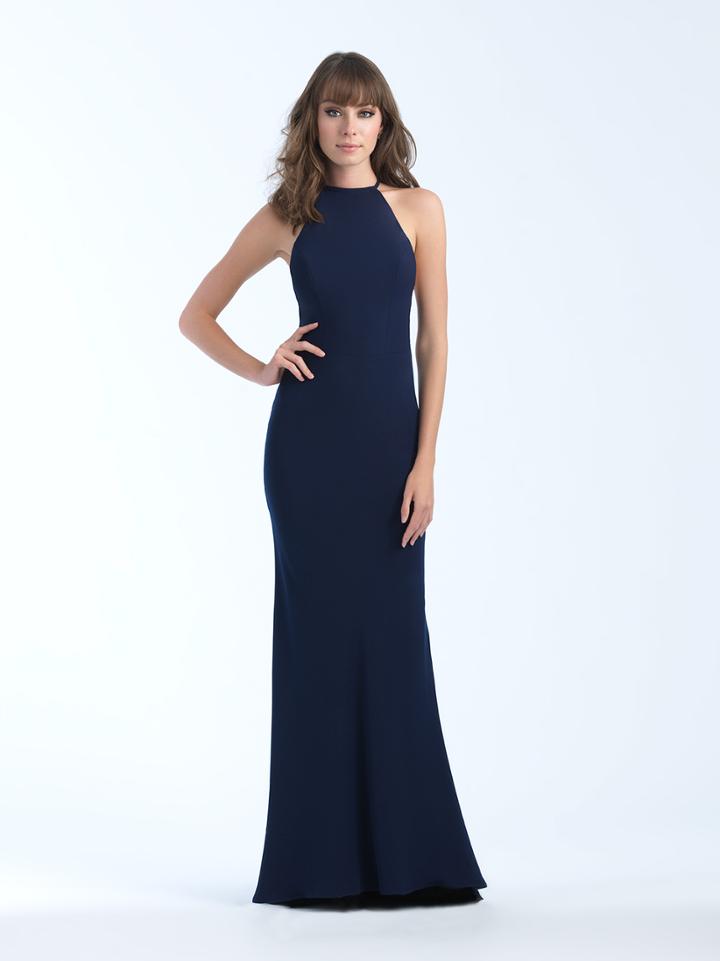 Madison James - 18-677 Sleeveless Halter Sheath Dress