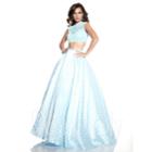 Panoply - Two-piece Lace Illusion Woven Organza A-line Gown 14809
