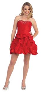May Queen - Adorable Sequined And Ruched Sweetheart Chiffon A-line Dress Mq801