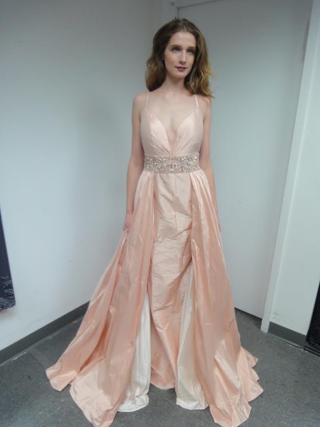 Jovani - 51436 Silky Sleeveless Beaded Gown With Overskirt