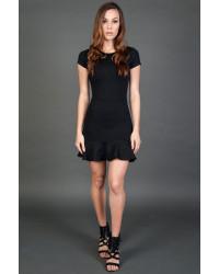 Donna Mizani - Cap Sleeve Ruffled Mini