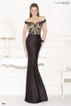 Tarik Ediz - Embroidered Off-the-shoulder Neck Dress 92485