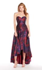 Alyce Paris - 60176 Strapless Sweetheart Print High Low Gown