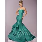 Tiffany Designs - Impeccable Tiered Mikado Mermaid Evening Gown 46102