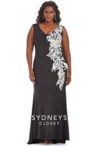 Sydney's Closet - Sc7165 Plus Size Dress In Black