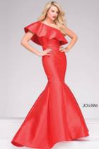 Jovani - One Shoulder Mermaid Prom Dress 48400