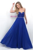 Blush - Strapless Sweetheart Chiffon A-line Gown 11342