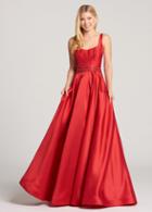 Ellie Wilde - Ew118172 Sleeveless Illusion Paneled Back A-line Gown