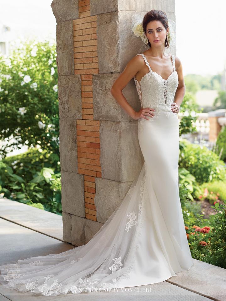 Enchanting By Mon Cheri - 117173 Embellished Trumpet Wedding Gown