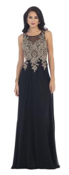 May Queen - Mq1432 Illusion Ornate Lace Gown