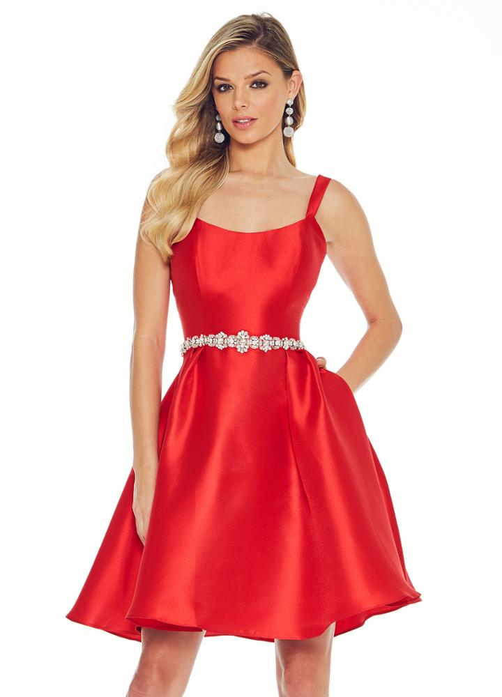 Ashley Lauren - 4068 Crystal Beaded A-line Cocktail Dress