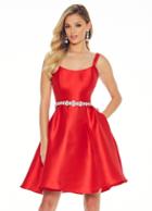 Ashley Lauren - 4068 Crystal Beaded A-line Cocktail Dress