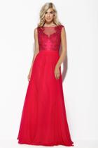 Jolene Collection - 15067 Jewel Adorned Lace Illusion Gown