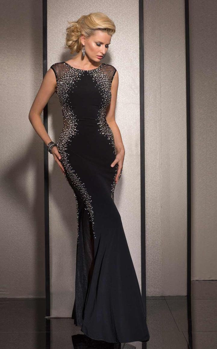Clarisse - 2627 Bedazzled Jewel Sheath Dress