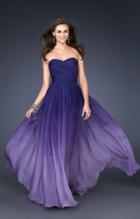 La Femme - Magnificent Ombre Chiffon Sweetheart Gown 17004