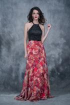 Nina Canacci - 2158 Halter Neck Sequined And Printed Gown