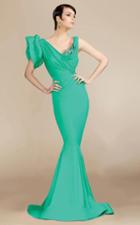 Mnm Couture - S0004 Ruffled Scoop Ruched Trumpet Gown
