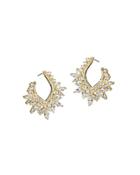 Cz By Kenneth Jay Lane - Decorative Hoop Earring