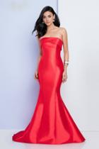 Terani Evening - 1721e4141 Strapless Mermaid Gown With Open Back