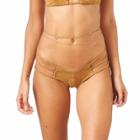 Montce Swim - Tan Faux Suede Euro Strings Bottom