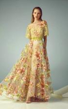 Beside Couture - Bc1230 Floral Lace A-line Dress