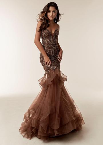 Jasz Couture - 6241 Beaded Deep Sweetheart Mermaid Dress