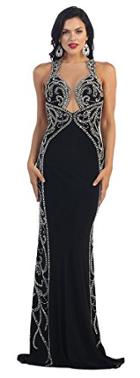 Sparkling Sleeveless Open Back Mermaid Dress