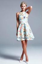 Ieena For Mac Duggal - 25113 Dress In Sky Blue Multi