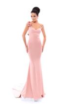 Tarik Ediz - 93461 Floral Accented Illusion Neck Sheath Dress