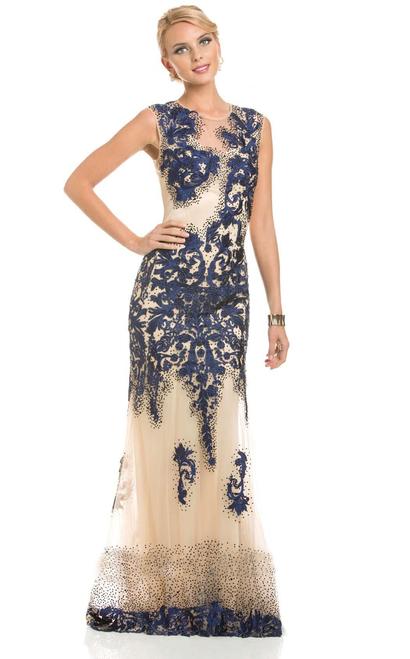 Lara Dresses - 32562 In Navy/nude