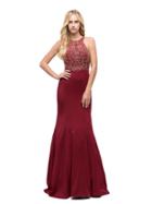 Dancing Queen - Halter Prom Dress With Embellished Bodice 9726