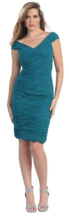 Off Shoulder Ruched Detail Formal Dress