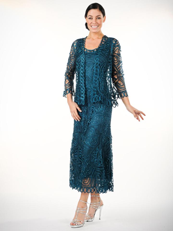 Soulmates - D7052 Classic Hand-crocheted Lace Evening Dress