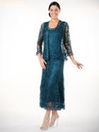 Soulmates - D7052 Classic Hand-crocheted Lace Evening Dress