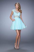La Femme - 21992 Bedazzled One Shoulder A-line Dress