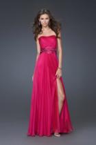 La Femme - Dazzling Bejeweled Sweetheart Neck A-line Dress 15933