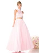 Cinderella Divine - Two Piece Beaded High Halter Ballgown