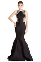 Aspeed - L1803 Embellished Jewel Neck Mermaid Evening Dress