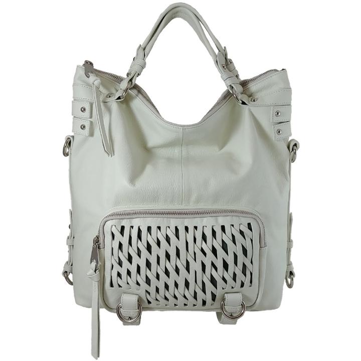 Joelle Hawkens By Treesje - Santa Monica Tall Satchel Lamba Cow / Pale Gray